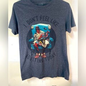 Marvel comics, Deadpool, ‘I don’t feel like Adulting today’ t-shirt men’s sz S